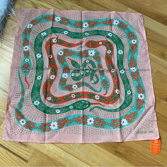 Lark & Ives Hair Scarf Set & Hemlock Bandana Bundle - Pink, Ivory Multicolor NEW - Picture 3 of 10